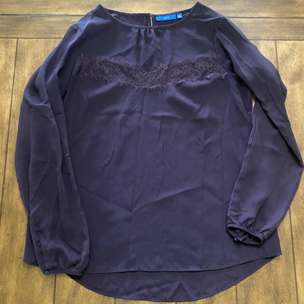 Women’s Apt 9 Long Sleeve Blouse Sz M
